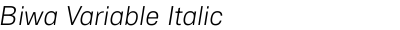 Biwa Variable Italic